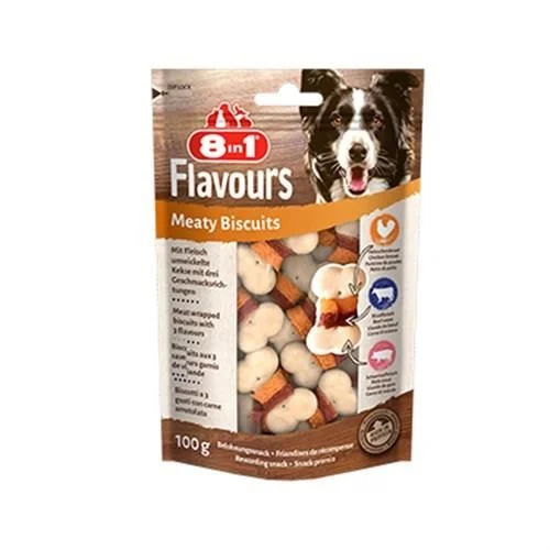 8in1 Flavours Meaty Biscuits Kıtır Köpek Ödül Maması