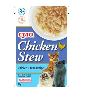 CIAO Chicken Stew Tavuk Güveç ve Ton Balıklı Pate 40gr