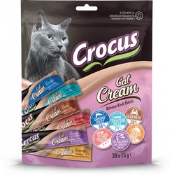 CroCus - Crocus Multipack 6 Çeşit Krema Kedi Ödülü 30*15 Gr