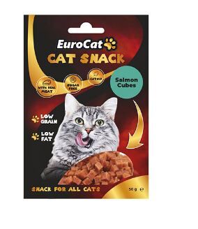 EuroCat Salmon Cubes Kedi Ödül 50gr 