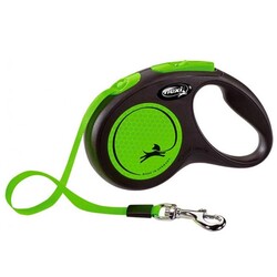 Flexi - Flexi New Neon Yeşil S 5m Şerit Tasma 