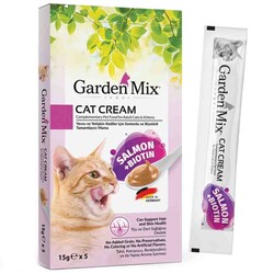 Garden Mix - Gardenmix Gurme Kedi Kreması Somon+Biotin 15GR+5