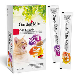 Garden Mix - Gardenmix Gurme Kedi Kreması Somon+Ördek 15gr*24 adet