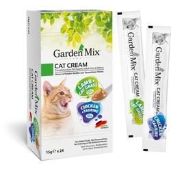 Garden Mix - Gardenmix Gurme Kedi Kreması Tavuk+Kuzu 15gr*24 adet