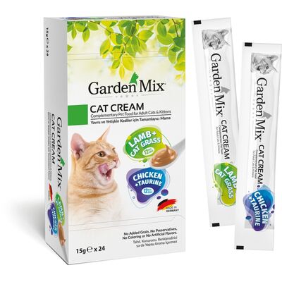 Gardenmix Gurme Kedi Kreması Tavuk+Kuzu 15gr*24 adet