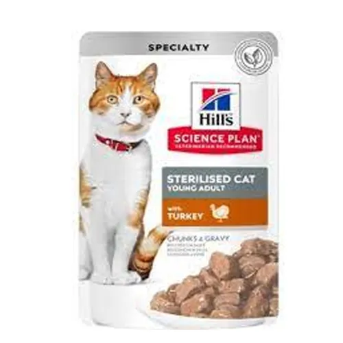 Hills - Hills Hindili Kısırlaştırılmış Pouch Kedi Maması 85gr