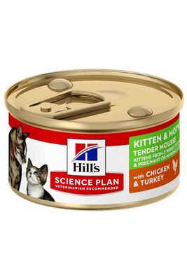 Hills Kitten & Mother Tavuklu ve Hindili Yavru Kedi Konservesi 85gr