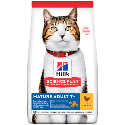 Hills Science Plan Adult +7 Tavuklu Yaşlı Kedi Maması 1,5 Kg.