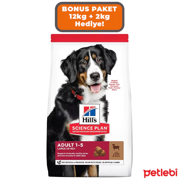 Hills - Hill's SCIENCE PLAN Kuzulu Büyük Irk Yetişkin Köpek Maması 12kg + 2kg 