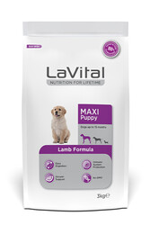 LaVital - LaVital Büyük Irk Yavru Kuru Köpek Maması (Maxi Puppy) Kuzu Etli 3 Kg