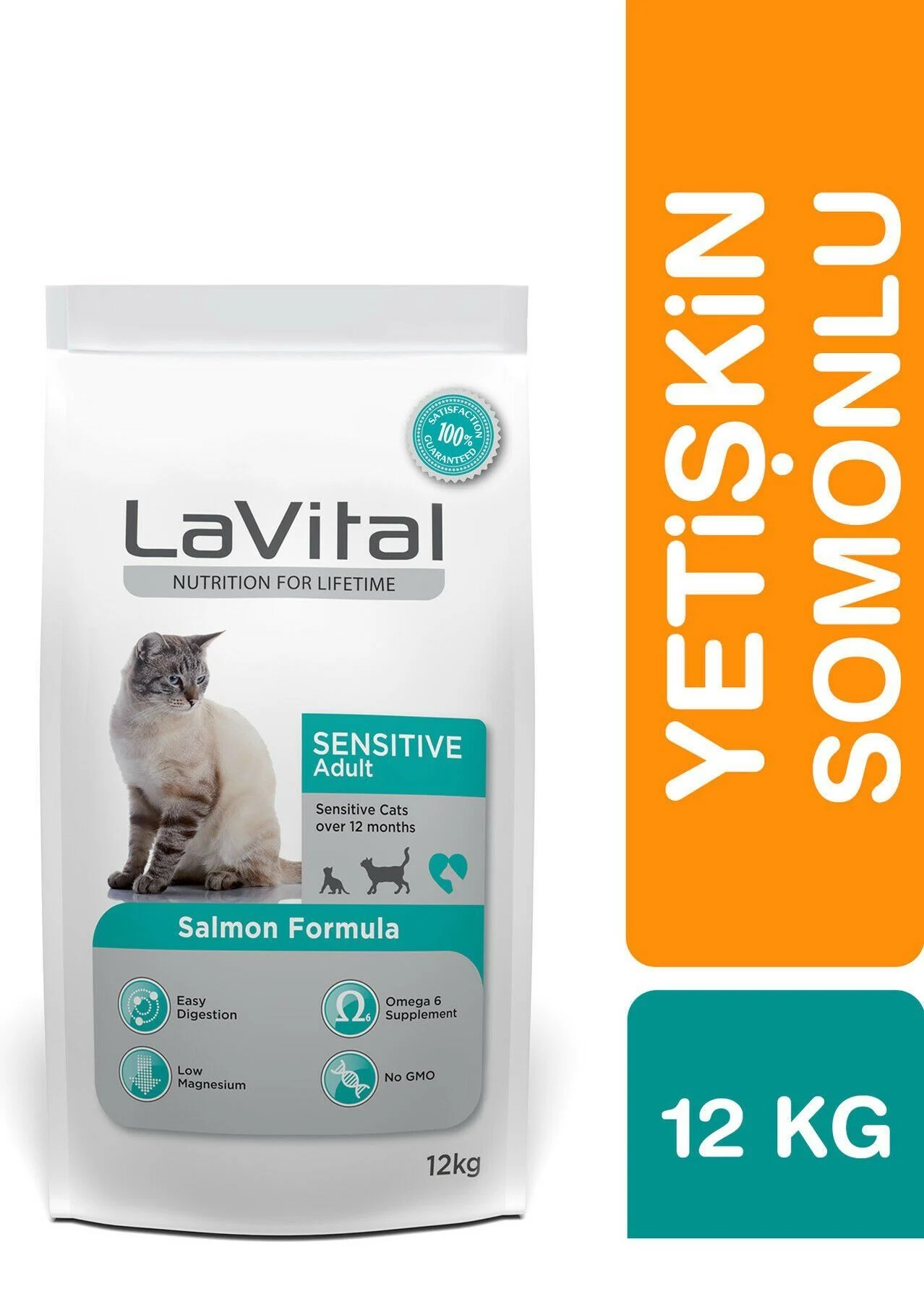 LaVital - LaVital Kısırlaştırılmış Kuru Kedi Maması (Sensitive adult) Somonlu 12 Kg