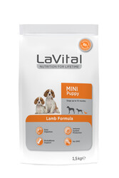 LaVital - LaVital Küçük Irk Yavru Kuru Köpek Maması (Mini Puppy) Kuzu Etli 1,5 Kg