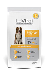 LaVital - LaVital Orta Irk Yetişkin Kuru Köpek Maması (Medium Adult) Somonlu 3 Kg