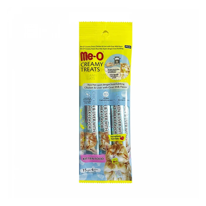 ME-O - Me-o Creamy Kitten Tavuk Ciğerli Keçi Sütlü Krema Sıvı 4x15gr