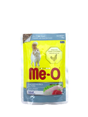 ME-O Tavuk ile Pirinç ve Ton Balığı Kedi Yaşmama 80gr