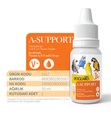 Petguard Kuş Vit A-Support 30Ml