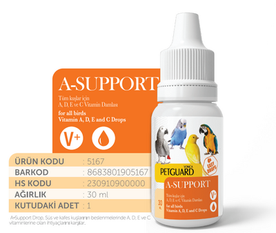 Petguard Kuş Vit Ast - Support 30 ml 