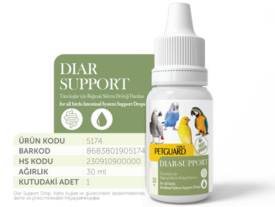 Petguard Kuş Vit Diar-Support 30Ml