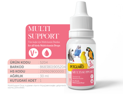 Petguard Kuş Vit Multi- Suppurt 30Ml