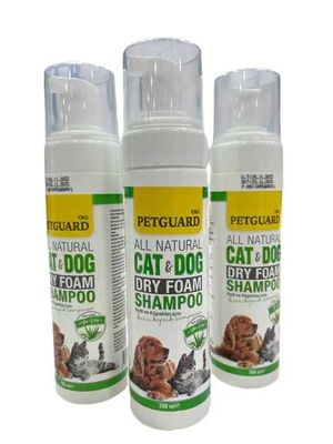 Petguard Kedi Köpek Köpük Şampuan AloeVera 200ml