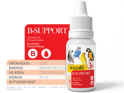 Petguard Kuş Vit b-Support 30 ml 