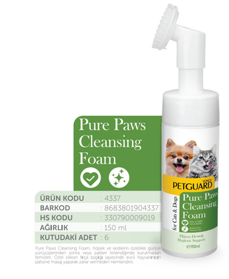 Petguard Pati Temizleme Köpüğü Kedi Köpek 150 ml