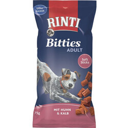 Rinti Bitties Yetişkin Köpek Ödülü Tavuk Dana 75gr - Thumbnail