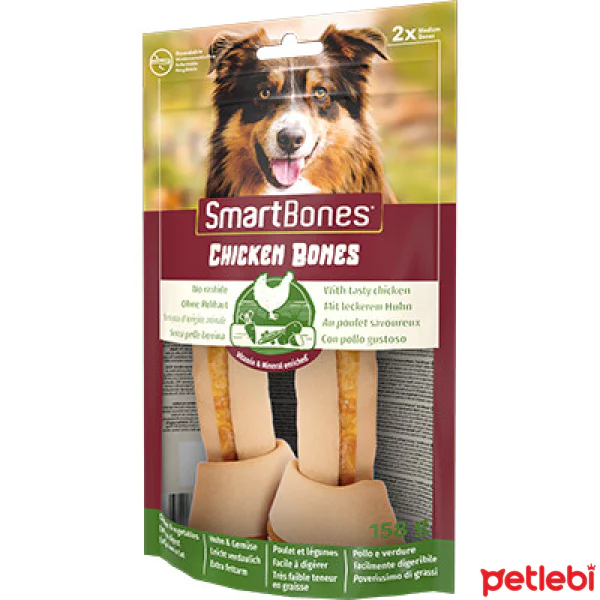 SmartBones Köpek Ödül Kemiği (18 li)Küçük Irk köpekler İçinTavuklu 228gr