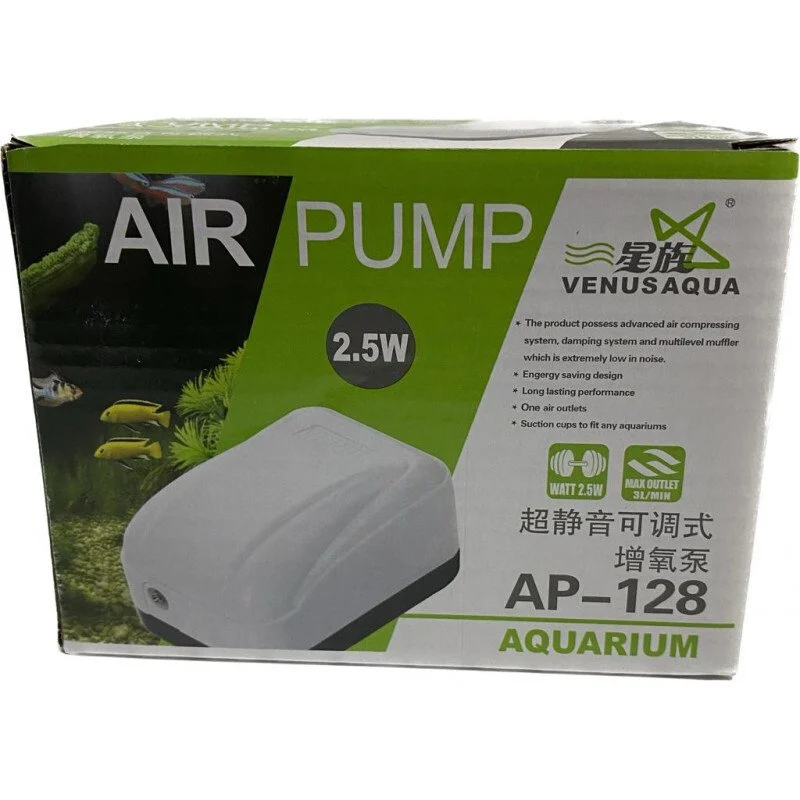 Venusaqua - VENUSAQUA AP-128 Tek Çıkışlı Hava Motoru 2,5W 1x3L