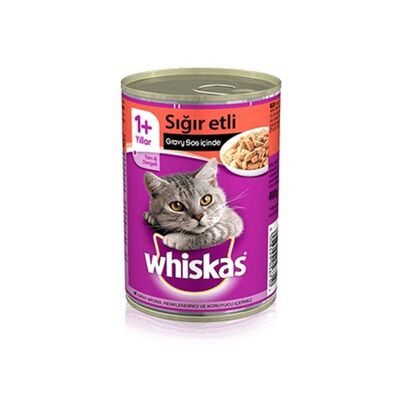 Whiskas Gravy Soslu Sığır Etli Kedi Konservesi 400gr