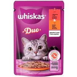 Whiskas - Whiskas Tasty Dua Sığırlı ve Kümes Hayvanlı Poşet Yaş mama 85 gr